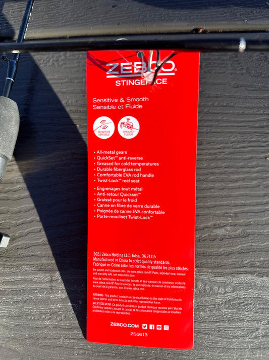 Zebco Stinger Ice Fishing Poles! Brand New! 10 to Ship! $299.95
